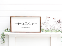 Load image into Gallery viewer, Couple in Love Wood Sign