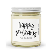 Load image into Gallery viewer, Happy Birthday Farmhouse Soy Candle