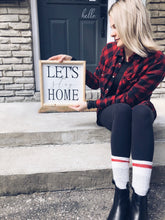 Load image into Gallery viewer, Lets Stay Home Wood Sign