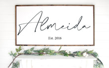 Load image into Gallery viewer, Last Name Established Sign