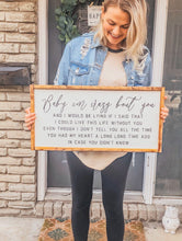 Load image into Gallery viewer, Baby I'm Crazy 'Bout You Song Lyrics - Handmade Wood Sign for Romantic Home Decor