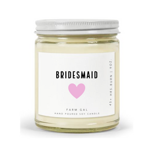 Bridesmaid Proposal Candle Gift