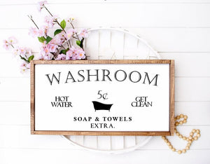 Washroom Farmhouse Sign