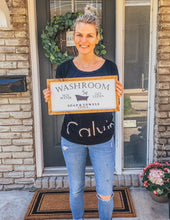 Load image into Gallery viewer, Washroom Farmhouse Sign
